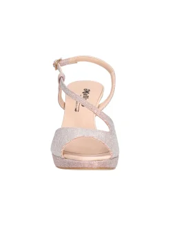 Sandalo tacco largo Melluso da donna cipria glitter