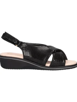Sandalo zeppa bassa Susimoda da donna nero