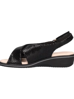 Sandalo zeppa bassa Susimoda da donna nero