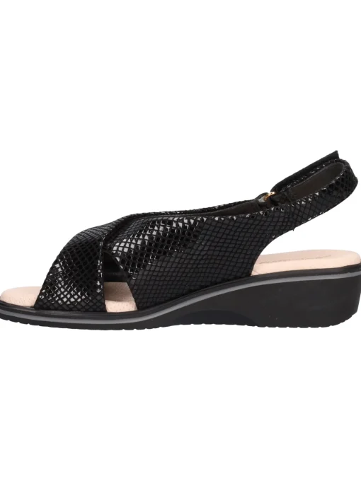 Sandalo zeppa bassa Susimoda da donna nero