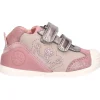 Scarpa Biomecanics primi passi bambina rosa e grigia