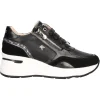 Scarpa casual con zeppa Keys da donna nera