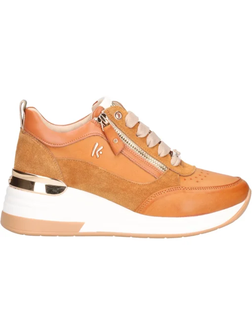 Scarpa casual con zeppa Keys da donna cuoio