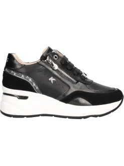 Scarpa casual con zeppa Keys da donna nera