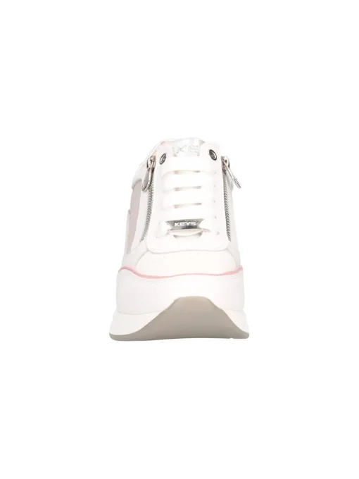 Scarpa casual con zeppa Keys da donna bianca