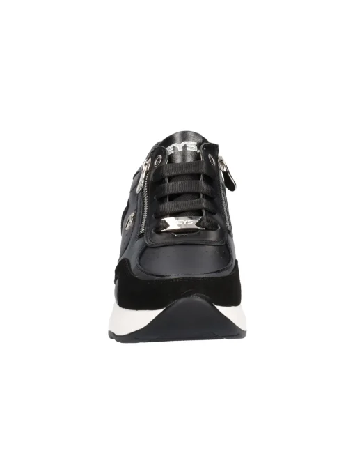 Scarpa casual con zeppa Keys da donna nera
