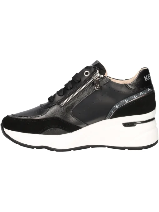 Scarpa casual con zeppa Keys da donna nera