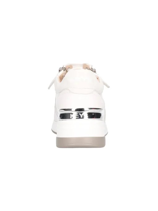 Scarpa casual con zeppa Keys da donna bianca