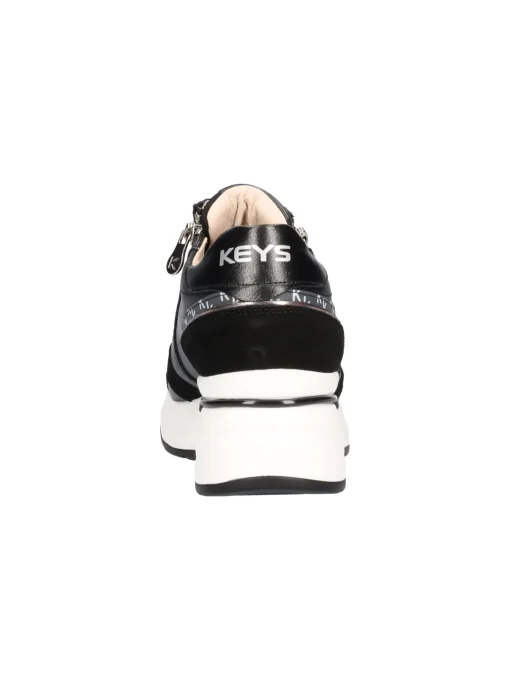 Scarpa casual con zeppa Keys da donna nera