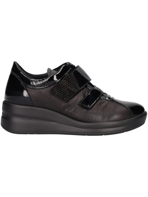 Scarpa casual con zeppa Melluso Walk da donna nera