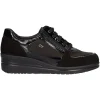 Scarpa casual con zeppa Valleverde da donna nera
