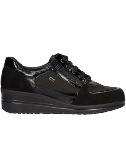 Scarpa casual con zeppa Valleverde da donna nera