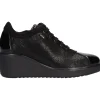 Scarpa casual con zeppa Valleverde da donna nera