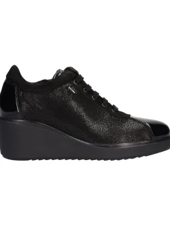 Scarpa casual con zeppa Valleverde da donna nera