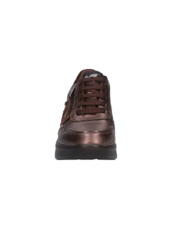 Scarpa casual con zeppa Valleverde da donna bronzo