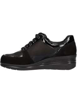 Scarpa casual con zeppa Valleverde da donna nera