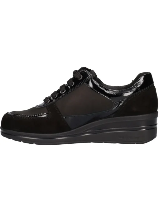 Scarpa casual con zeppa Valleverde da donna nera