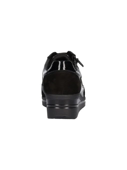 Scarpa casual con zeppa Valleverde da donna nera