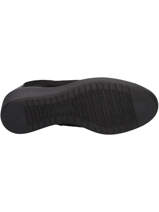 Scarpa casual con zeppa Valleverde da donna nera