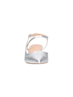 Scarpa con tacco basso Liviana da donna argento metal
