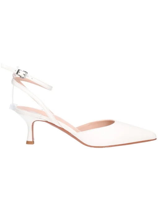 Scarpa con tacco fino Albano da donna bianca