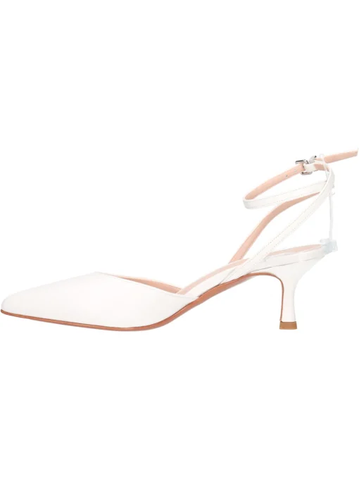 Scarpa con tacco fino Albano da donna bianca
