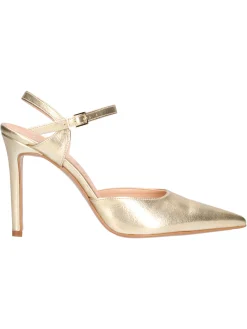 Scarpa con tacco fino Liviana da donna platino metal