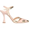 Scarpa con tacco fino Liviana da donna platino e nude