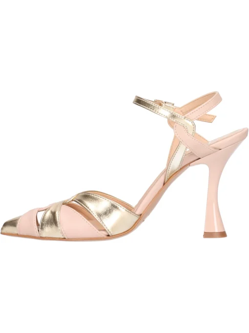 Scarpa con tacco fino Liviana da donna platino e nude