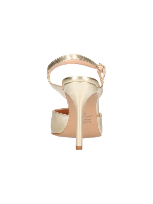 Scarpa con tacco fino Liviana da donna platino metal