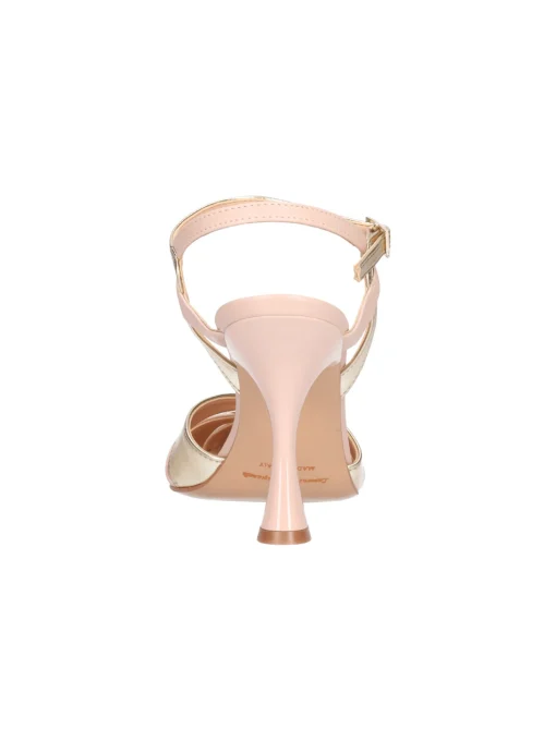 Scarpa con tacco fino Liviana da donna platino e nude