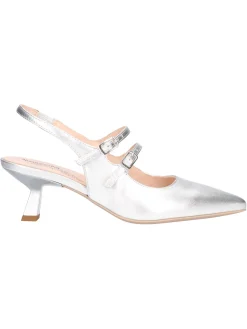 Scarpa con tacco fino Nero Giardini da donna argento metal
