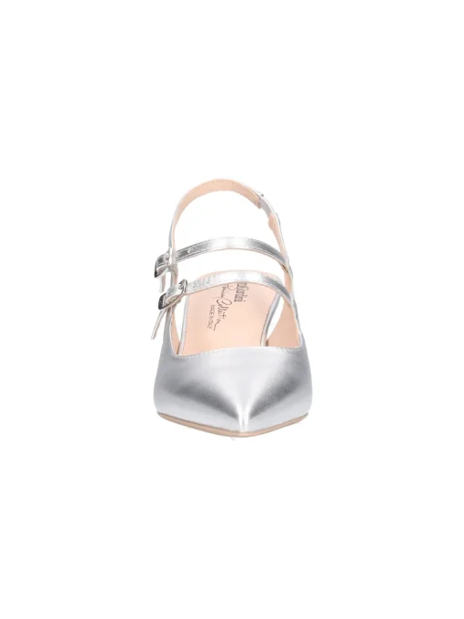 Scarpa con tacco fino Nero Giardini da donna argento metal
