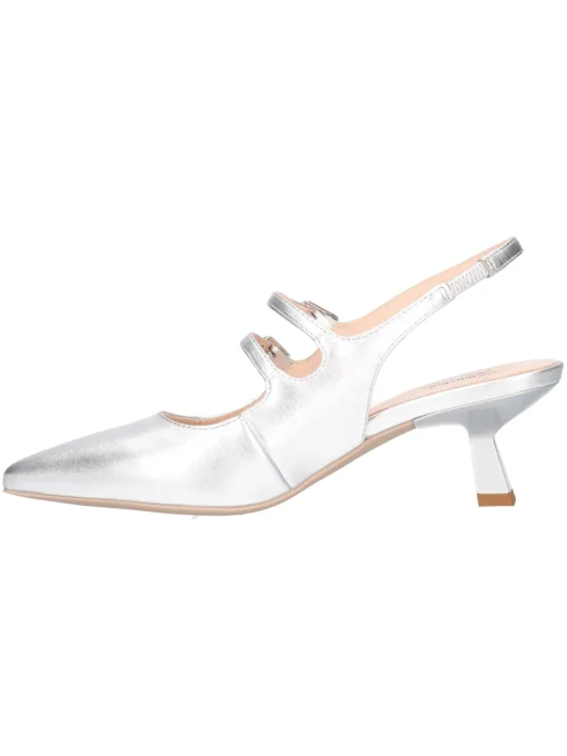 Scarpa con tacco fino Nero Giardini da donna argento metal