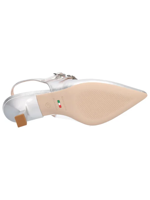 Scarpa con tacco fino Nero Giardini da donna argento metal