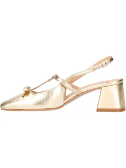 Scarpa con tacco largo Liviana da donna platino metal