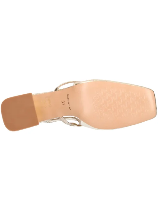 Scarpa con tacco largo Liviana da donna platino metal