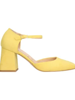 Scarpa con tacco Liviana da donna gialla