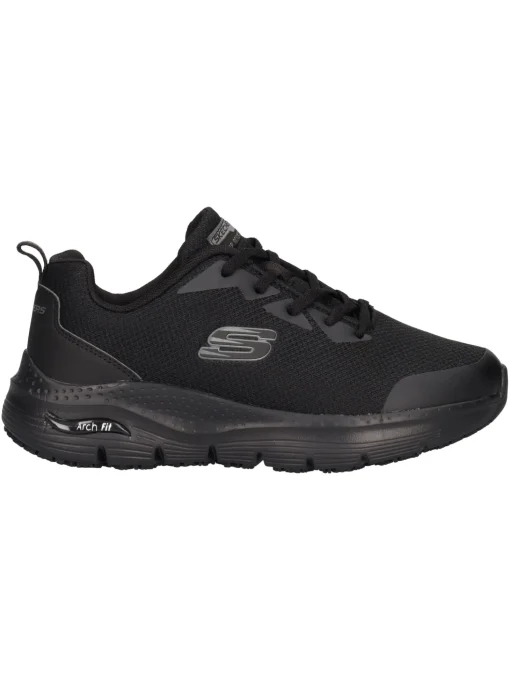 Scarpa da lavoro Skechers Arch-Fit da donna nera