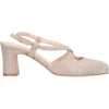 Scarpa elegante con tacco largo Melluso da donna platino glitter