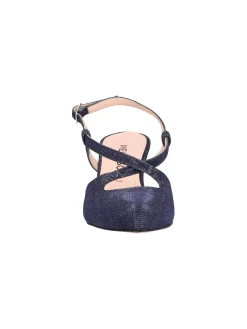 Scarpa elegante con tacco largo Melluso da donna blu glitter