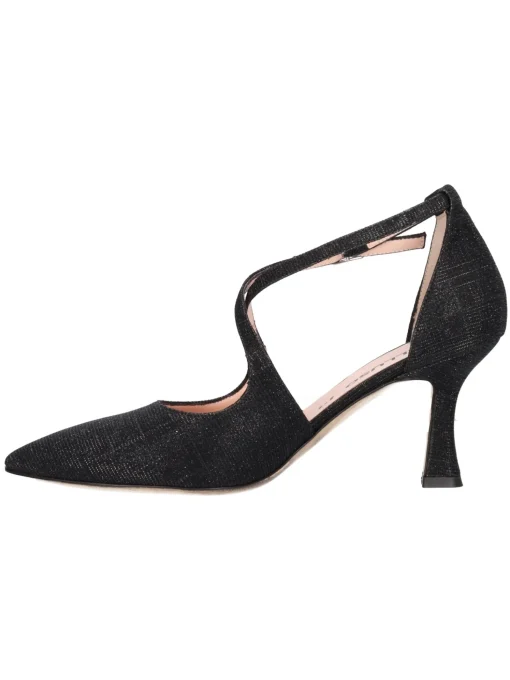 Scarpa elegante con tacco fino Melluso da donna nera glitter
