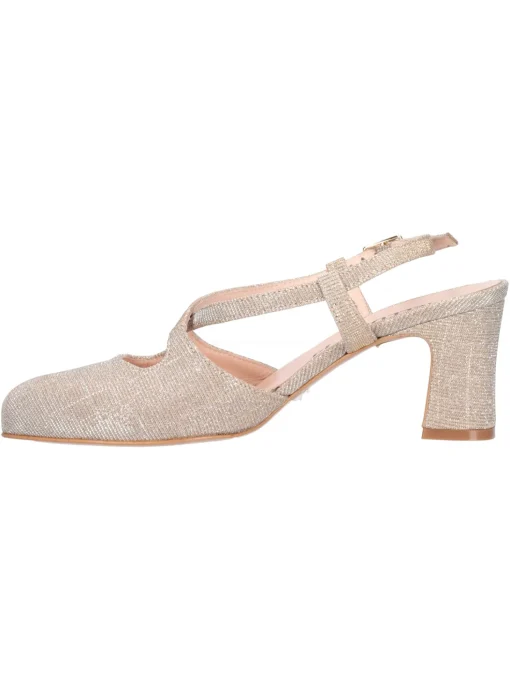 Scarpa elegante con tacco largo Melluso da donna platino glitter