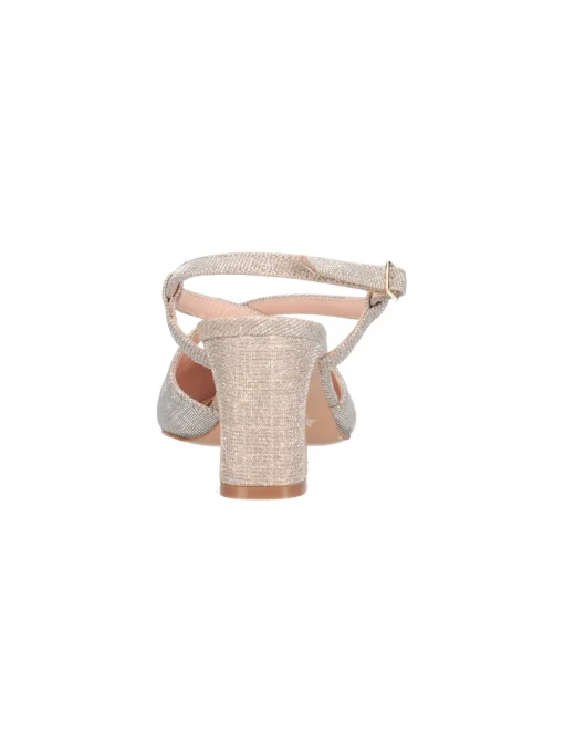 Scarpa elegante con tacco largo Melluso da donna platino glitter