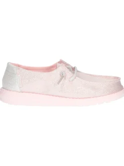 Scarpa Hey Dude Wendy da bambina rosa glitter