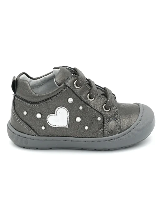 Scarpa Nero Giardini primi passi bambina color argento
