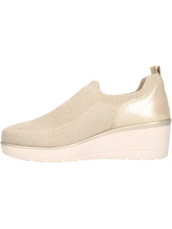 Scarpa slip on con zeppa Valleverde da donna oro
