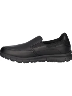 Scarpa slip on da lavoro Skechers da uomo nera