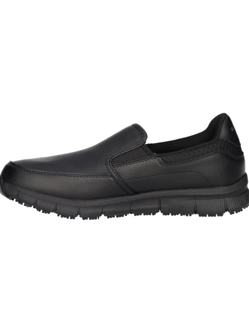 Scarpa slip on da lavoro Skechers da uomo nera