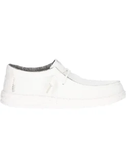 Scarpa slip on Hey Dude Wally Sport Mesh da uomo bianca